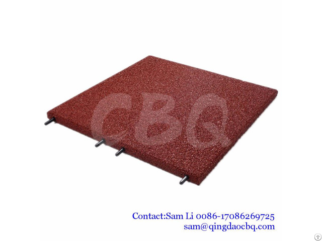 Children Playground Safety Rubber Flooring Mats With Plastic Locking Parts