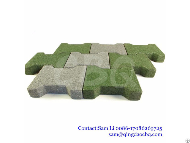 Dog Bone Interlocking Rubber Paver