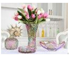 Colored Sunflower Decorative Glass Vases Classical For Home Deco Elegant Gift