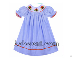 Adorable Turkey Hand Smocked Bishop Dress Bb712