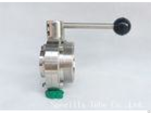 Hygienic Aisi 304 Stainless Butterfly Valve Welded Fittings Tri Clamp Connection