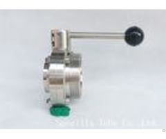 Hygienic Aisi 304 Stainless Butterfly Valve Welded Fittings Tri Clamp Connection