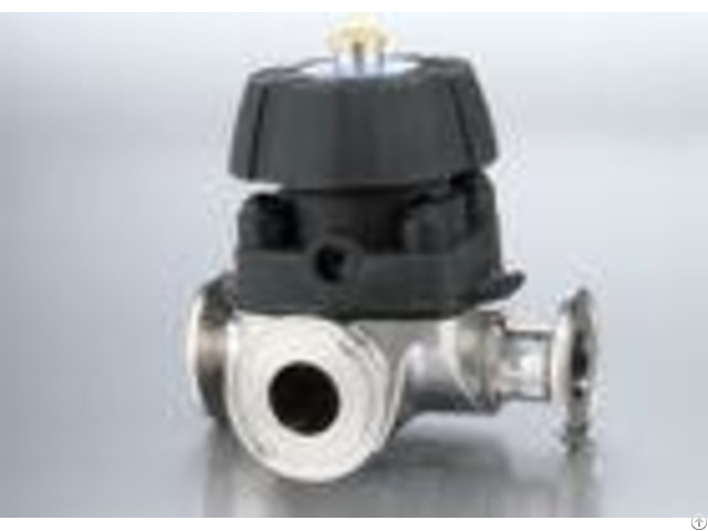 Three Way Manual Diaphragm Valve Tp316l Stainless Steel Material For Beverage