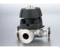 Three Way Manual Diaphragm Valve Tp316l Stainless Steel Material For Beverage