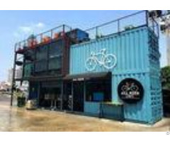 Blue Color Commercial Metal Building Kits Flexible Assembly For Coffee Shop Cafe