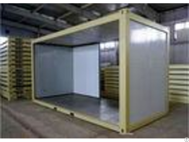 Yellow Flat Pack Modular Buildings Environmental Friendly With Single Side Aluminum Foil