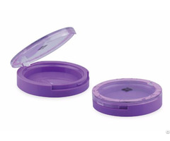 C004 14 8g Clear Plastic Purple Single Empty Eyeshadow Compact