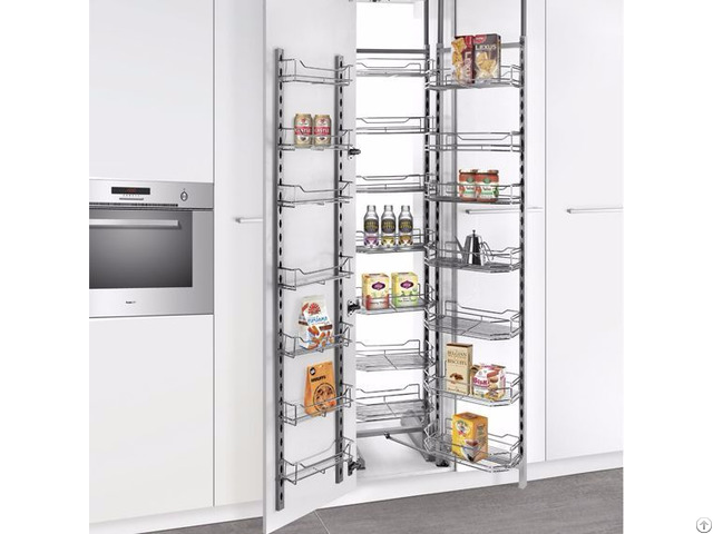 Multi-tier Kitchen Larder Unit With Single Door