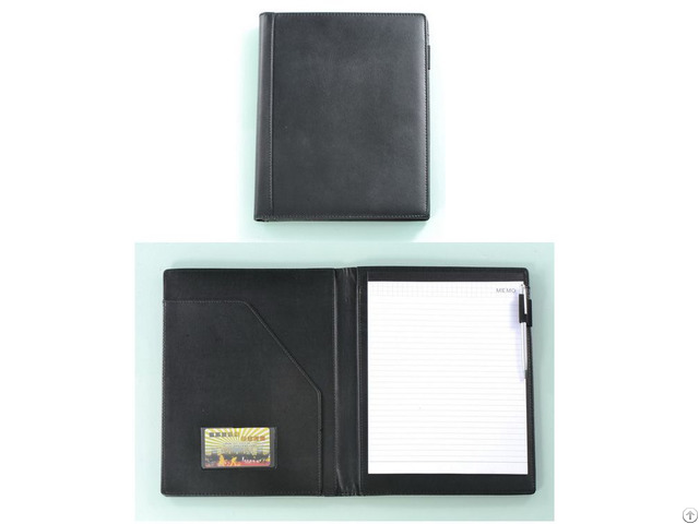 Pu Cover Portfolios With Card Pocket And Memo Pad