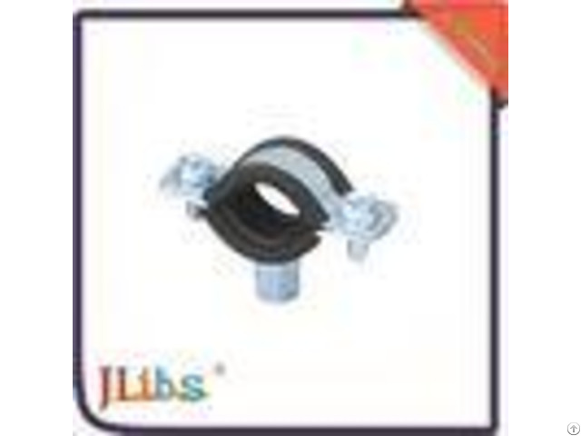 Durable Round Rubber Lined Pipe Clamps Mounting Bracket Environment Friendly