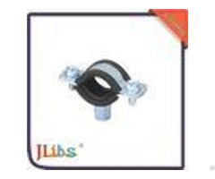 Durable Round Rubber Lined Pipe Clamps Mounting Bracket Environment Friendly