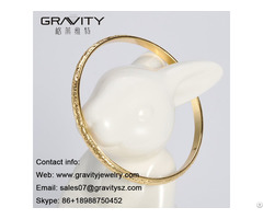 Shenzhen Gravity Hot Selling Free Shipping New Fashion Saudi 18 Carat Custom Fine Gold Bangle