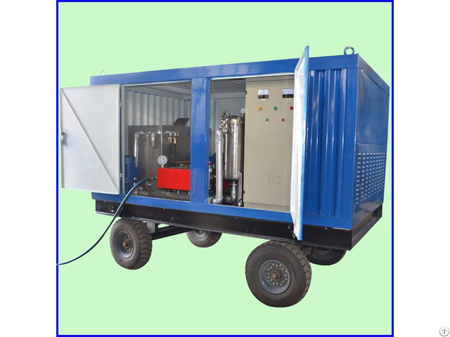 Power Plant Heat Exchanger Cleaner High Pressure Water Jet Cleaning Machine