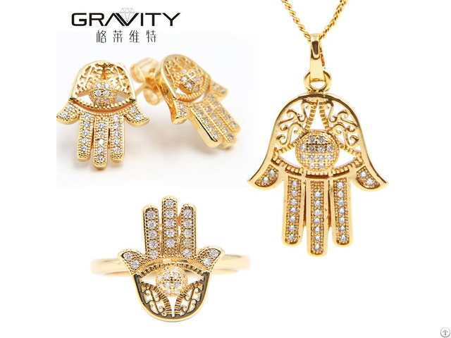 Factory Oem Design Fine Dubai Jewelry Set 18k Gold Plated For Women