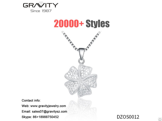 Crystal Female White Gold Pendant Chain Fashion Necklace Wholesale Price Set