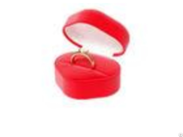 Heart Shape Red Ring Holder Box High Grade Beautiful Jewelry Gift Boxes