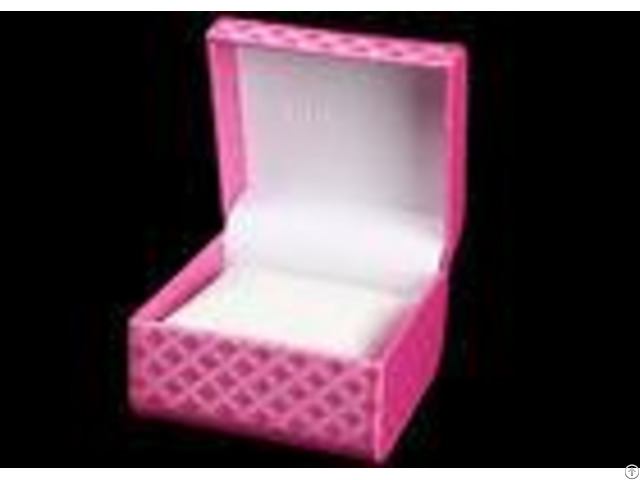 Pink Colorful Women Watch Box Plastic Covered Full Color Offset Printing