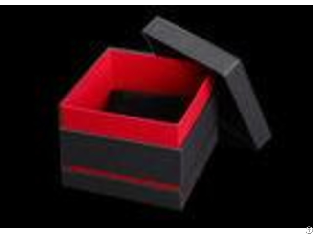 Black And Red Paper Watch Box Cardboard Covered Gift Packaging Custom Logo