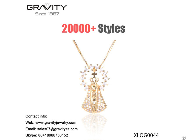 Latest Fashion Mens Cross Style Pendants Set Contains Zircon 14k Gold Plated Jewelery Necklace