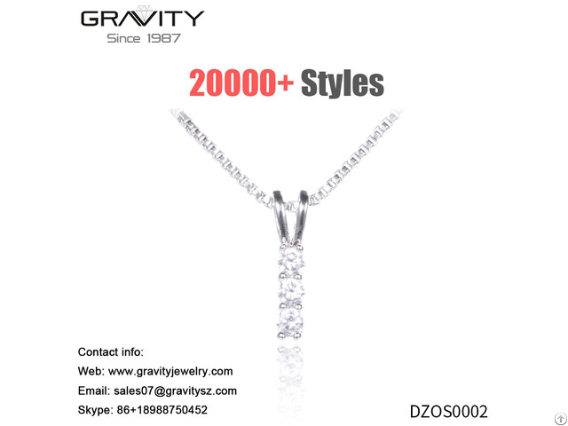 Wedding Costume Jewelry Statement Choker Silver Long Princess Cut Diamond Pendant Necklace