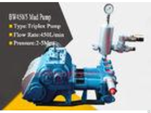 Borehole Drilling Triplex Piston Mud Pump With 3 Bore And 4 Gear Speed