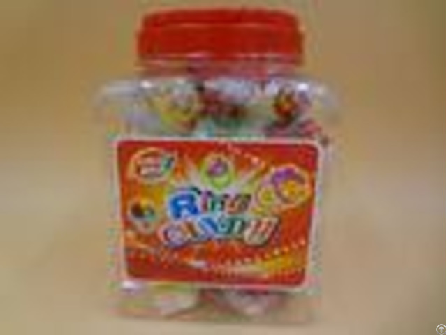 Ring Toy Compressed Candy With Dextrose Yellow White Green Color