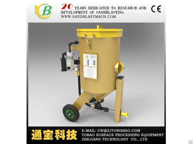 Metal Surface Cleaning Sandblast Machine With Turntable And Cart Dry Suction Sand Blasting Equipment