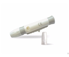 China Mini Adjustable Lancing Device With Ejector For Glucose Test