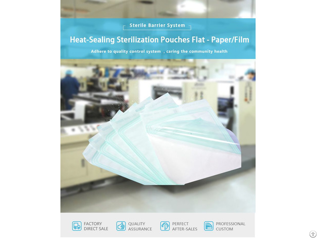 Heat Sealing Sterilization Pouches Flat Paper Film