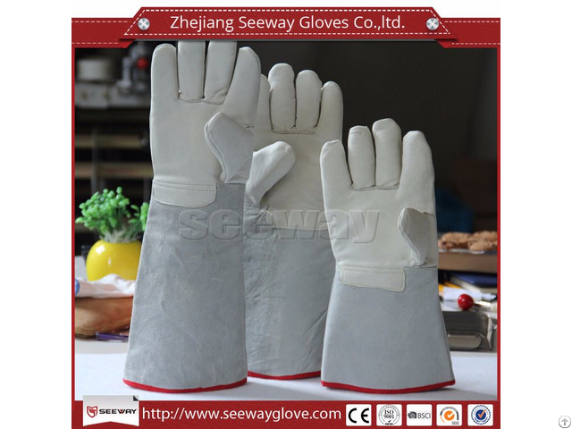 Seeway Cr02 Leather Welding Gloves Cotton Lining For Safety Work