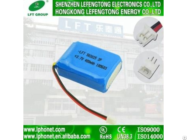 Lipo Battery 3 7v 400mah 2p 502025 For Bluetooth Headset