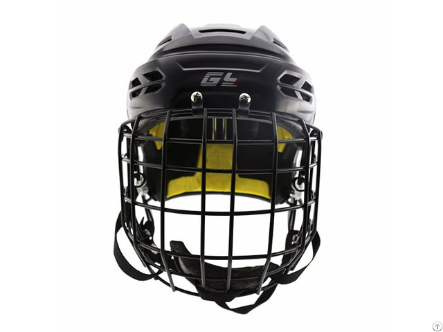 Innovative Ice Hockey Helmet Vented Cooling System With Steel Mask Cage