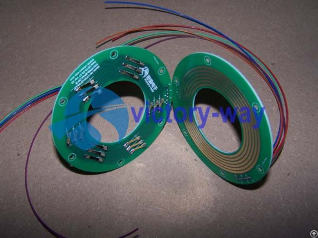 Electric Slip Ring 2 Parts Flat Pcb Through Hole Pancake Type