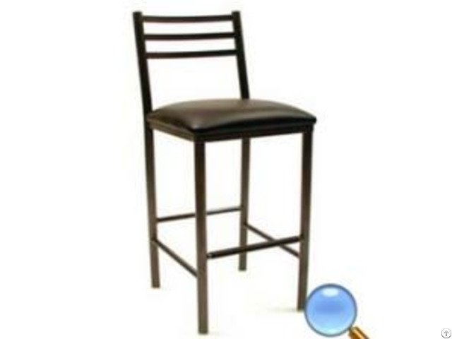 Environmental Metal Round Steel Tube Bar Chair Stool With Sponge