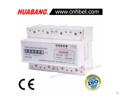 Three Phase 4 Wire Register Display Din Rail Kwh Meter