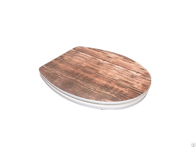 Sanitary Ware Bathroom Pp Thick Round Slim Design Mdf Toilet Seat Dw 021
