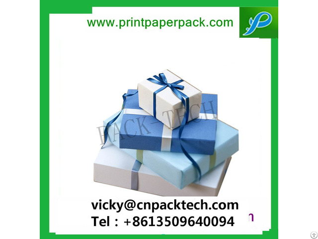 Customized Square New Year Gift Box Present Packaging Boxes With Color Ribbon