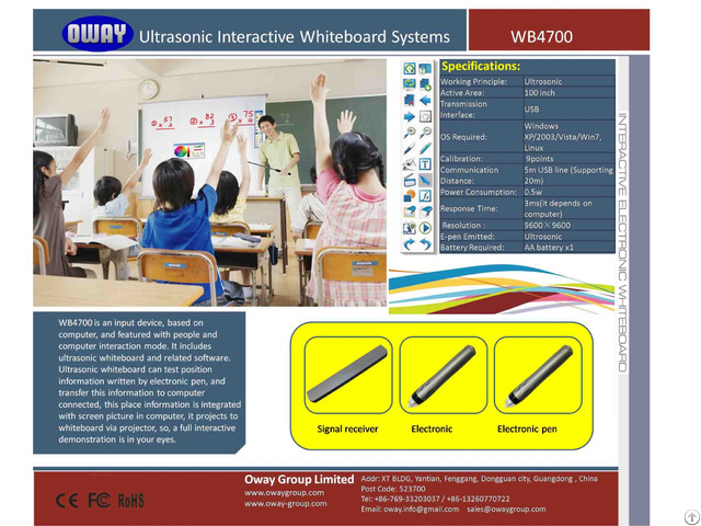 Easy Installation And Maintenance Smart Board Interactive Whiteboard With Lcd Touch Screen