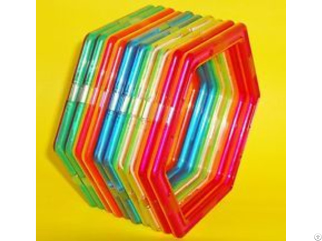 Rainbow Color Plastic Safe Magnetic Building Block Toys