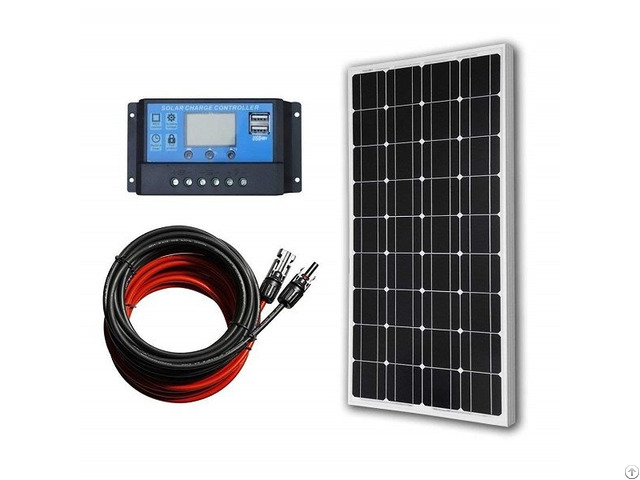 100w 12v Monocrystalline Solar Panel Kit With 20a Lcd Charge Controller