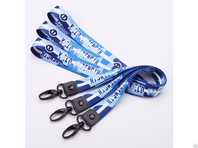 Custom Woven Logo Polyester Lanyards With Badge Id Card Holder