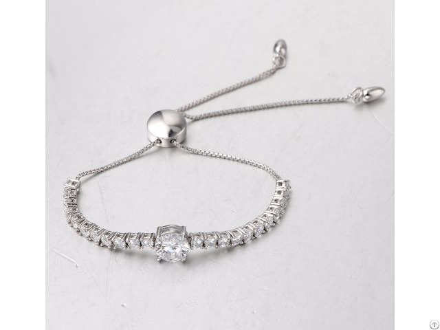 Bracelet Jewelry Made In 925 Silver With Zirconia