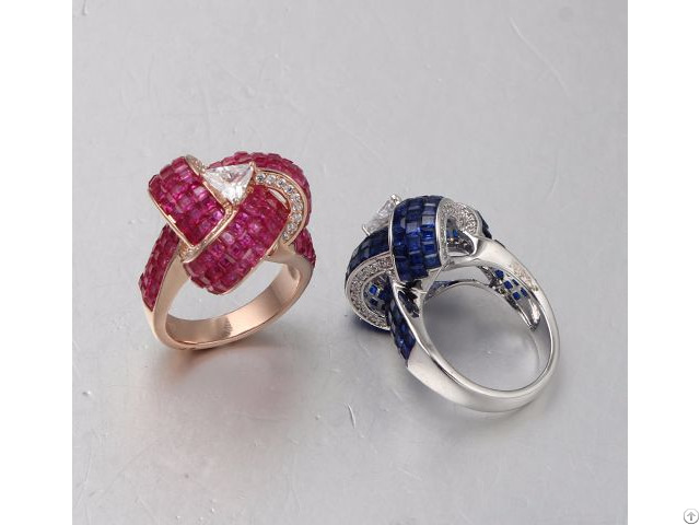 Ring Jewelry Made In 925 Silver With Zirconia