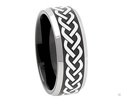 Tungsten Carbide Celtic Wedding Band Ring