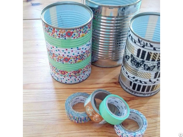 Waterproof Custom Printed Colored Gold Foil Sticky Washi Paper Tape