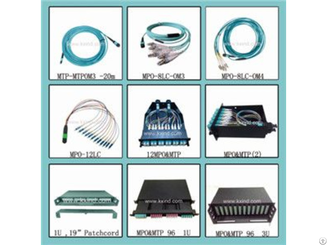 Mtp Mpo 24 48 72 96 Fiber Optic Patch Panels Om3 0m4 Sm