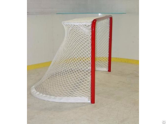 Hockey Net With Red Steel Frame