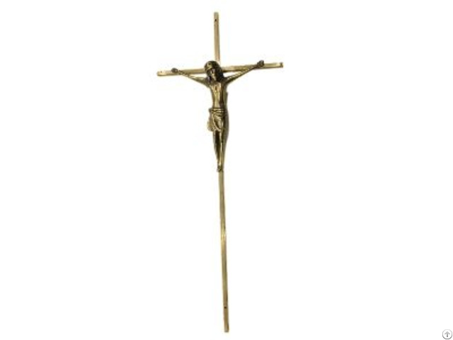 Metal Crucifix 8001 In Zamak Material And Antique Brass Color