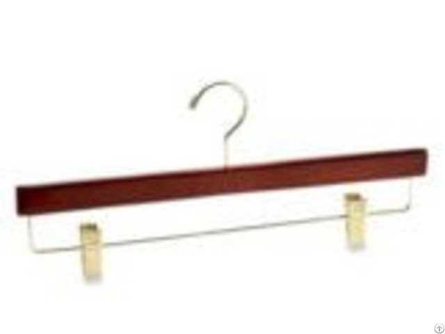 Wooden Trouser Pant Hanger With Metal Clips