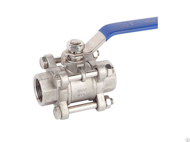 3pcs Stainless Steel Female Threaded End Ball Valve